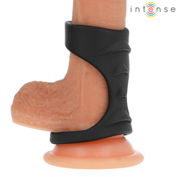 INTENSE THEO ANNEAU PENIS DOUBLE SILICONE NOIR MODELE 3