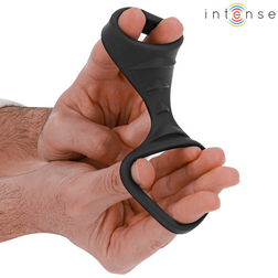 INTENSE THEO ANNEAU PENIS DOUBLE SILICONE NOIR MODELE 3