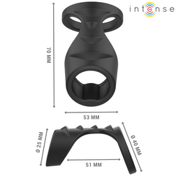 INTENSE THEO ANNEAU PENIS DOUBLE SILICONE NOIR MODELE 3