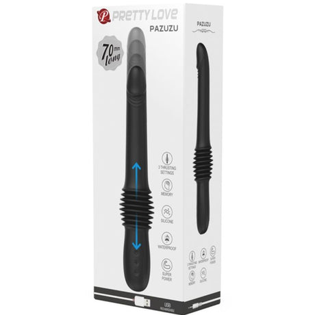 PRETTY LOVE VIBRATEUR PAZUZU 3 MODES DE POUSSEE NOIR