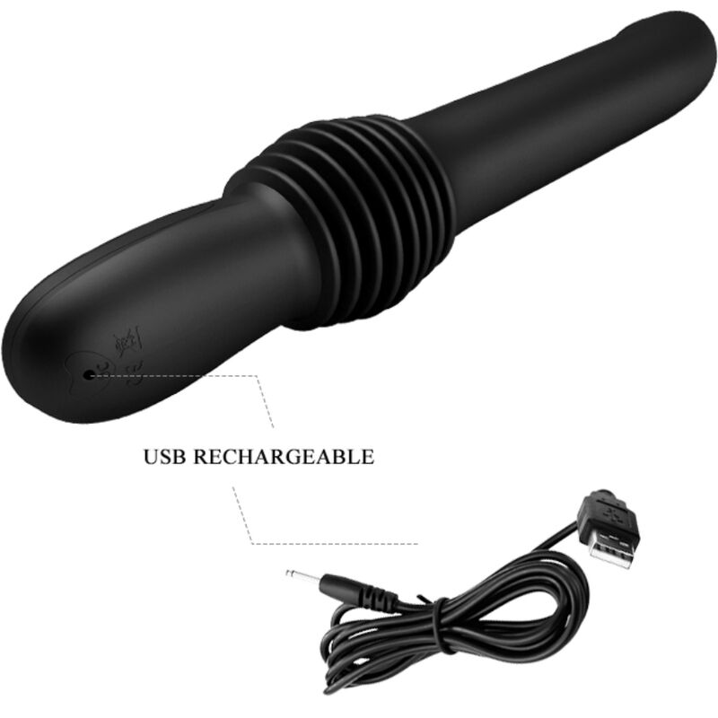 PRETTY LOVE VIBRATEUR PAZUZU 3 MODES DE POUSSEE NOIR
