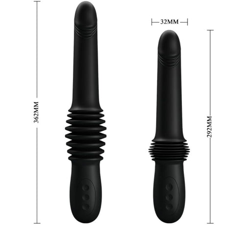 PRETTY LOVE VIBRATEUR PAZUZU 3 MODES DE POUSSEE NOIR