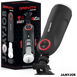 Masturbateur automatique Jamyjob succion et va-et-vient — Gravity en Silicone médical vu de face