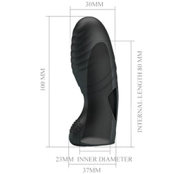 PRETTY LOVE ALAN VIBRATEUR DE DOIGTS EN SILICONE NOIR