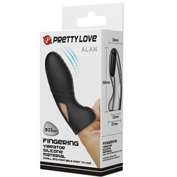 PRETTY LOVE ALAN VIBRATEUR DE DOIGTS EN SILICONE NOIR