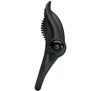 PRETTY LOVE DOUBLE ANNEAU VIBRANT STIMULATEUR DE CLITORIS 10 VIBRATIONS NOIR