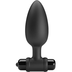 Plug anal vibrant Vibra Butt II noir en silicone étanche à 10 modes