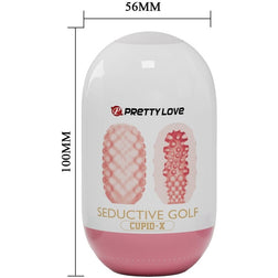 Masturbateur egg texture golf rose - gros plan