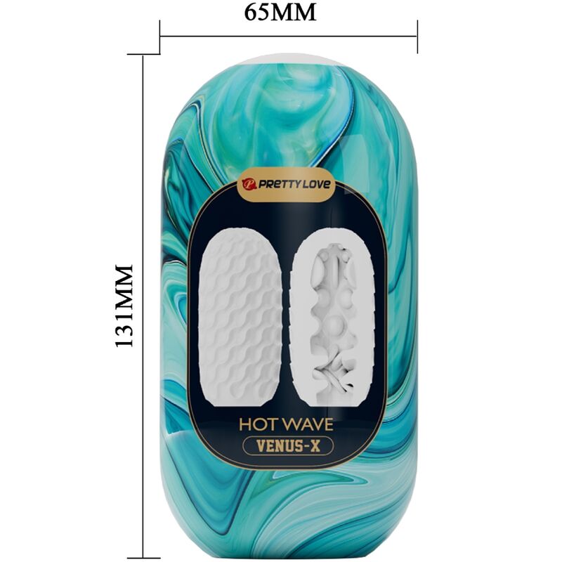 Masturbateur egg canal multi-reliefs — gros plan