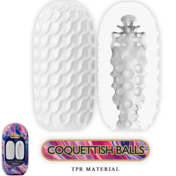 Masturbateur egg texture ondulée - vue de profil