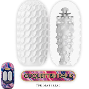 Masturbateur egg texture ondulée — vue de profil
