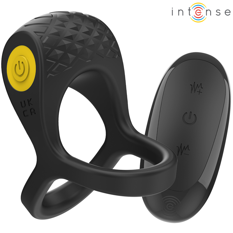 INTENSE ALEX VIBRATEUR DOUBLE ANNEAU PENIS 10 VIBRATIONS NOIR