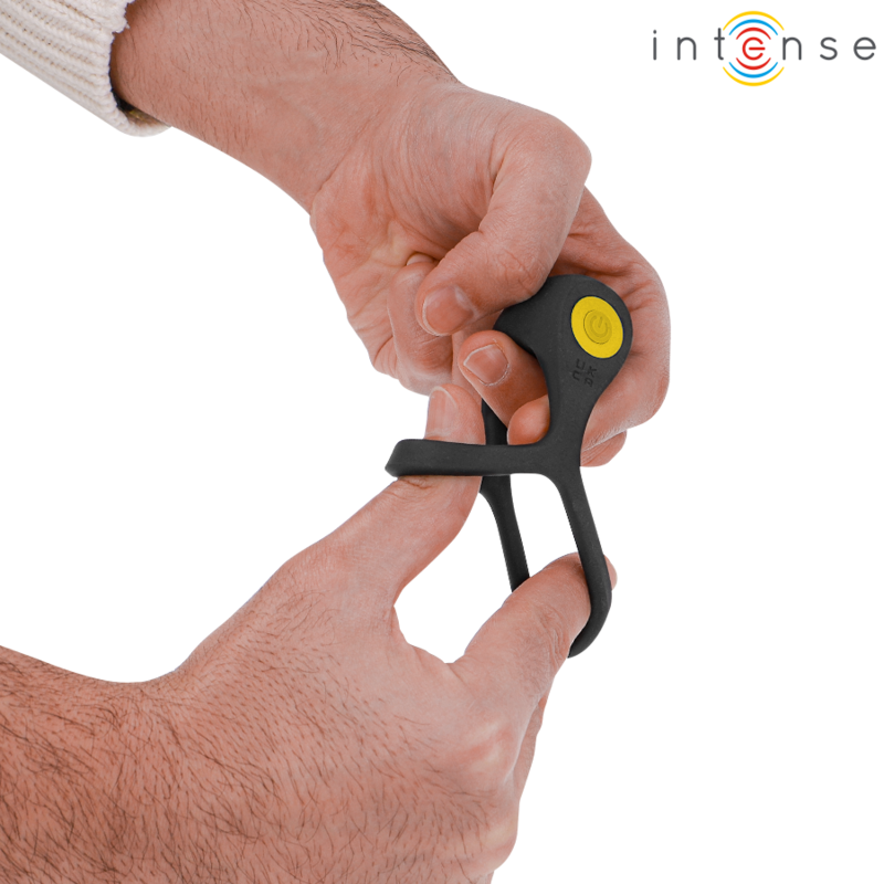 INTENSE ALEX VIBRATEUR DOUBLE ANNEAU PENIS 10 VIBRATIONS NOIR