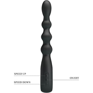 PRETTY LOVE VIBRATEUR ANAL FEDERER 12 VIBRATIONS NOIR