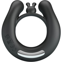 Cockring vibrant double moteur 12 modes — vue de profil