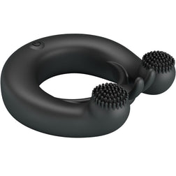 Cockring vibrant double moteur 12 modes — gros plan