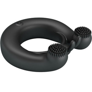 Cockring vibrant double moteur 12 modes — gros plan