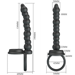 PRETTY LOVE ANNEAU PENETRANT A DOUBLE PENETRATION DILLION NOIR