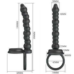 PRETTY LOVE ANNEAU PENETRANT A DOUBLE PENETRATION DILLION NOIR