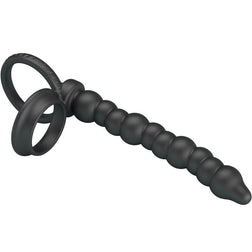 Gode double modèle Dillion en Silicone noir pour le plaisir intime.