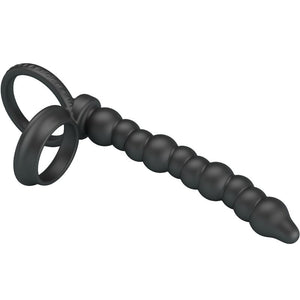 Gode double modèle Dillion en Silicone noir pour le plaisir intime.