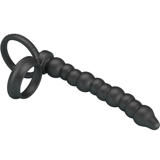 Gode double modèle Dillion en Silicone noir pour le plaisir intime.