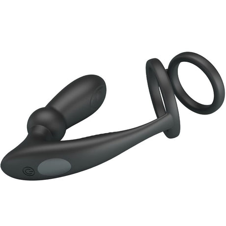 Cockring double anneau + plug anal vibrant 12 modes — en situation