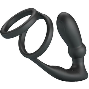 Cockring double anneau + plug anal vibrant 12 modes — Emoni · Pretty Love · Cockrings Vibrants