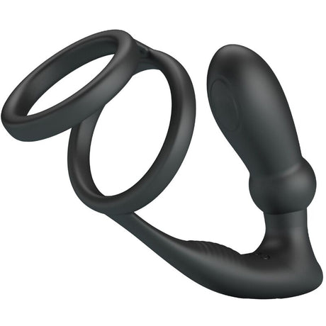 Cockring double anneau + plug anal vibrant 12 modes — Emoni · Pretty Love · Cockrings Vibrants