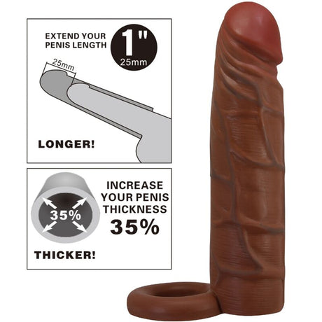 Gaine d'extension réaliste +2,5 cm veinée — gros plan