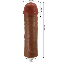 Gaine d'extension réaliste +2,5 cm veinée — en situation