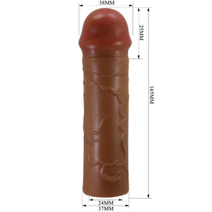 Gaine d'extension réaliste +2,5 cm veinée — en situation