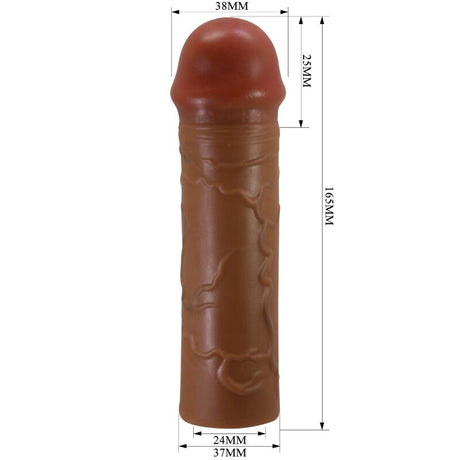 Gaine d'extension réaliste +2,5 cm veinée — en situation