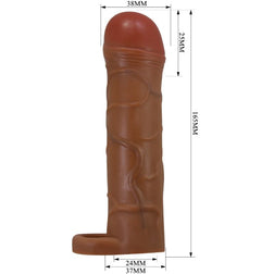 Gaine d'extension réaliste +2,5 cm veinée — en situation