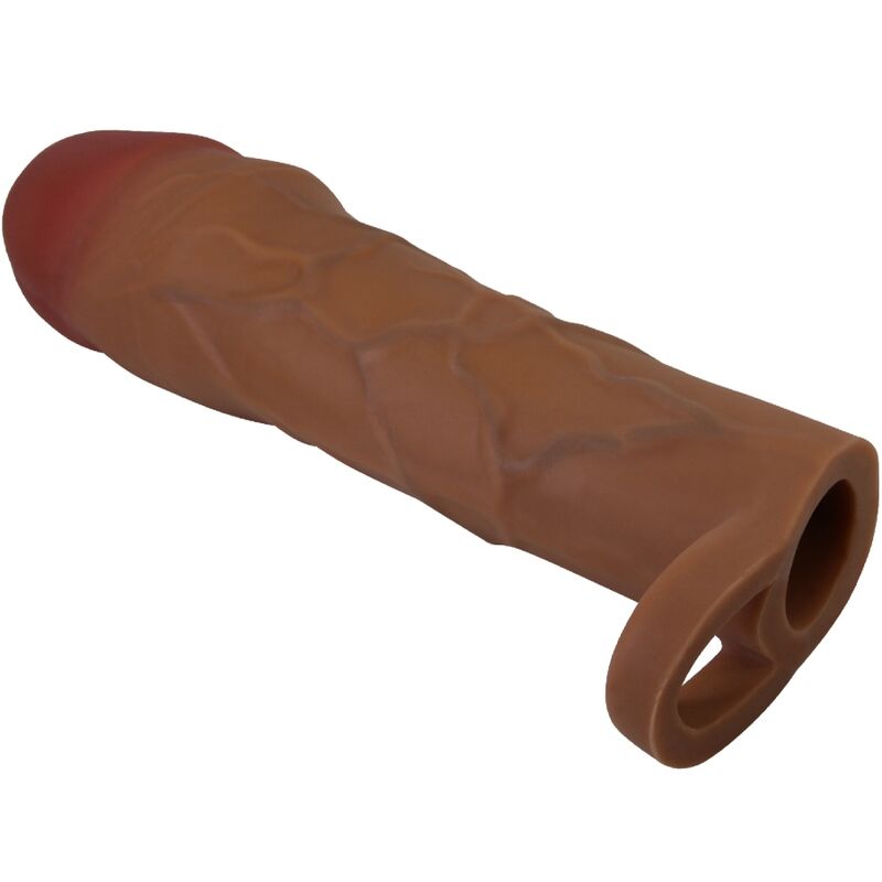 Gaine d'extension réaliste +5 cm veinée — vue de profil