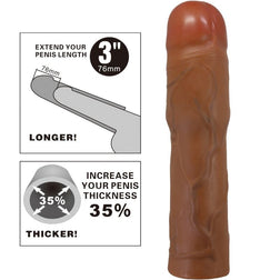 PRETTY LOVE KYLIAN MANCHON PENIS AVEC EXTENSION 76 CM MULATRE