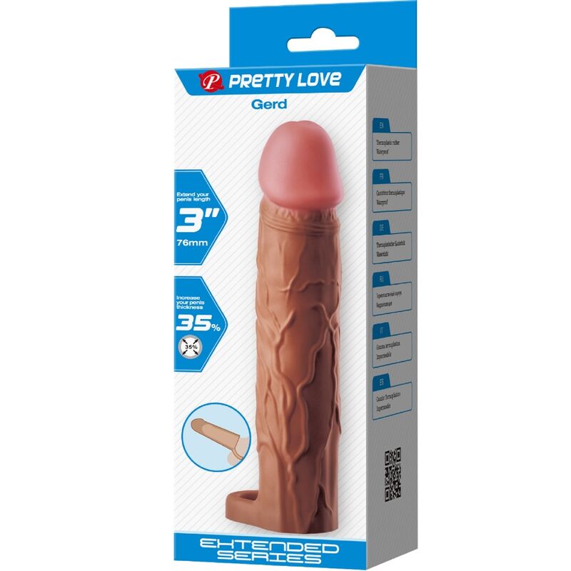 Gaine d'extension réaliste +7,6 cm veinée — emballage
