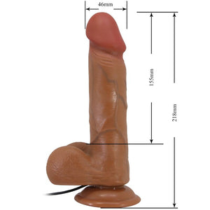 BAILE VIBRATEUR REALISTE BAHAMUT 218 CM FLESH TELECOMMANDE