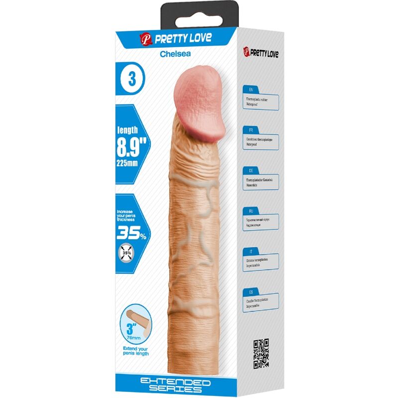 PRETTY LOVE MANCHON DE PENIS CHELSEA AVEC EXTENSION DE 76 CM DE CHAIR