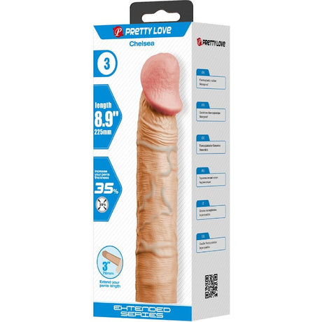 PRETTY LOVE MANCHON DE PENIS CHELSEA AVEC EXTENSION DE 76 CM DE CHAIR