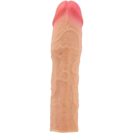 Gaine réaliste +7,6 cm veines lisses chair 20,5 cm — vue de profil