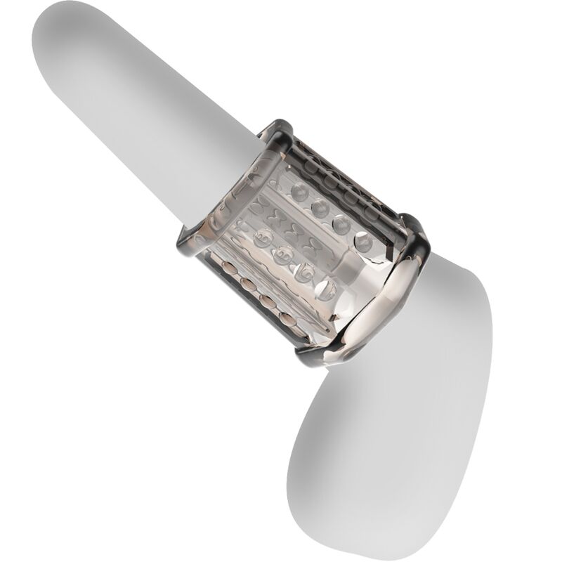 Gaine texturée extensible à billes fumé 5,5 cm — gros plan
