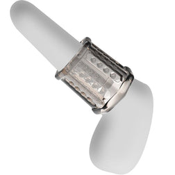 Gaine texturée extensible à billes fumé 5,5 cm — gros plan