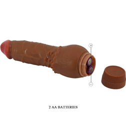 Gode réaliste peau métisse 19,5 cm - emballage produit