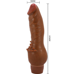 Gode réaliste peau métisse 19,5 cm - vue arrière produit