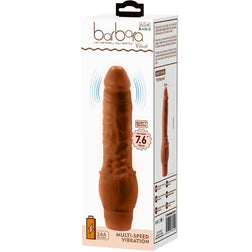 Gode réaliste peau métisse 19,5 cm - vue produit de profil