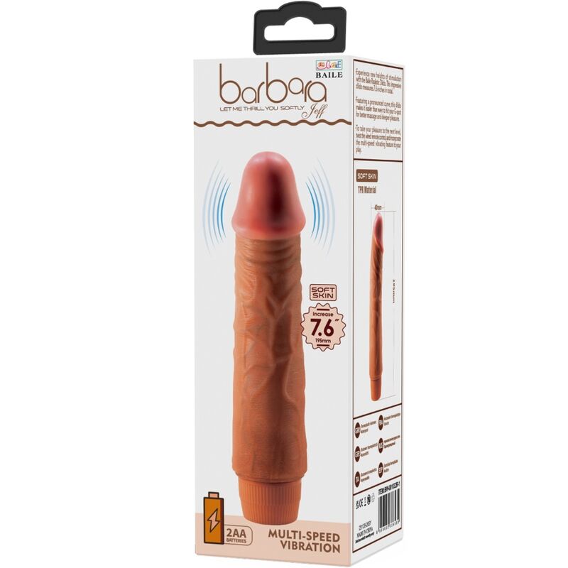 BAILE REALISTISCHER VIBRATOR JEFF 195 CM MULATTO