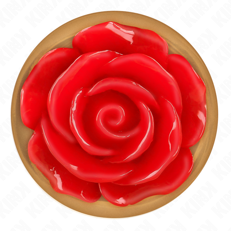 Plug bijou Or rose avec rose rouge 8.9 cm taille M — emballage