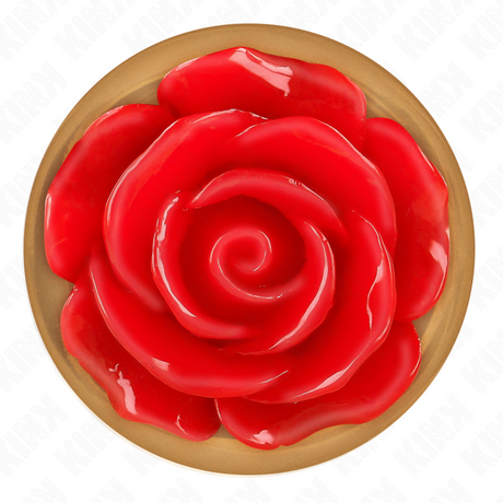 Plug bijou Or rose avec rose rouge 8.9 cm taille M — emballage