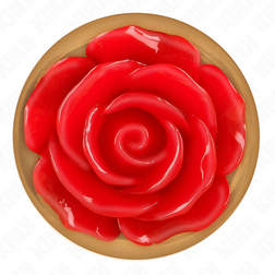 Plug bijou Or rose avec rose rouge 7.0 cm taille S — emballage